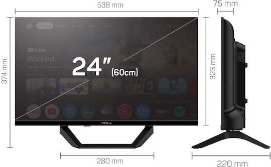 Tesla Smart Fernseher 24" HD Ready LED 24E655BHS HDR (2025)