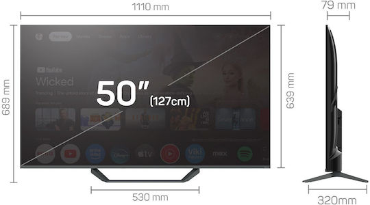 Tesla Smart Television 50" 4K UHD QLED Q50E655GUS HDR (2025)