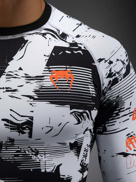Venum Long Sleeve Shirt VNMUFC-00430-108 for Jiu-Jitsu / MMA White