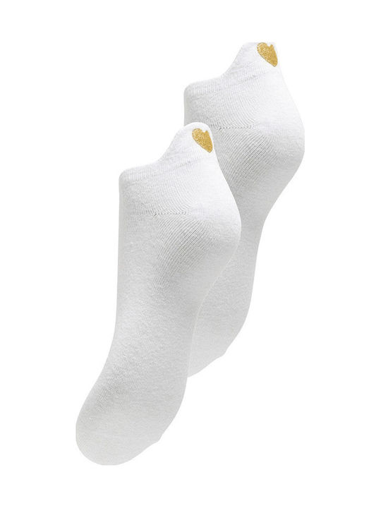 Only Women's Solid Color Socks White 2Pack