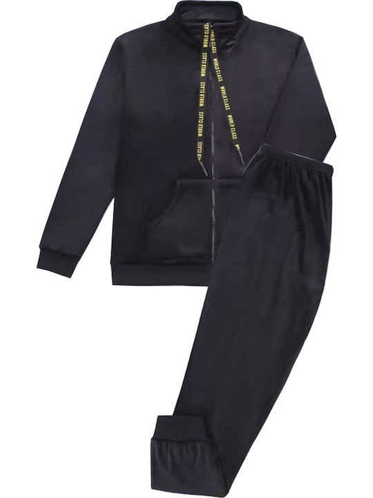 Jogginganzug Samt Black