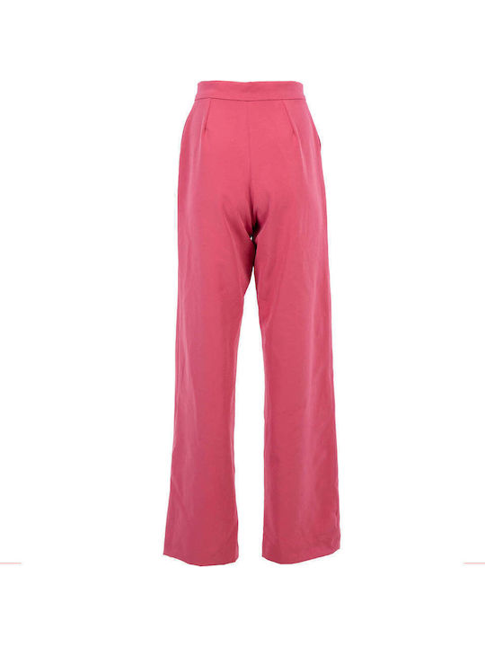 Women's Fabric Trousers in Slim Fit Pink