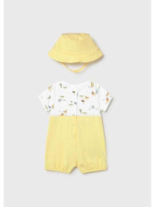 Kids Set With Dungarees Summer 3 Pieces Yellow