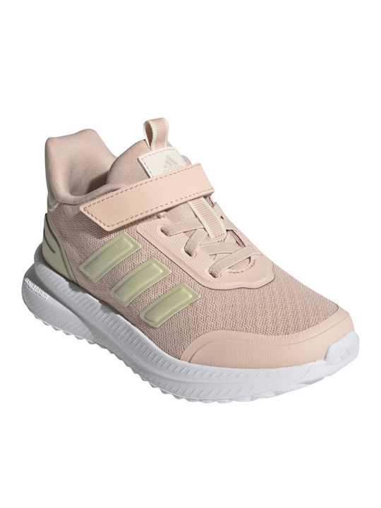 Kids Sports Shoes Running with Hoop & Loop Closure Pink