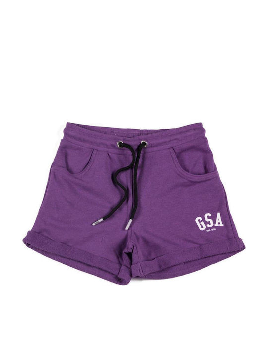 Παιδικό Σορτς/Βερμούδα Υφασμάτινο Basic Shorts 88-3716 Μωβ