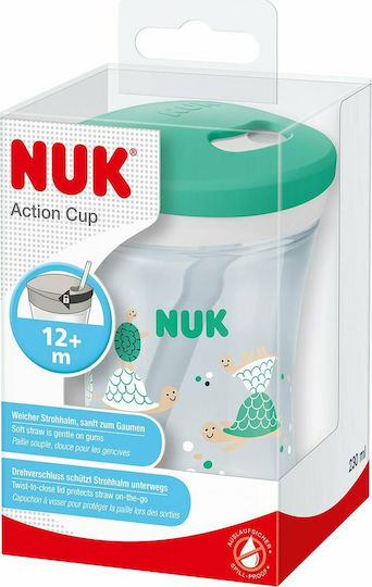 Nuk Baby Cup Action Cup made of Plastic Turquoise Turtles 230ml for 12m+m+