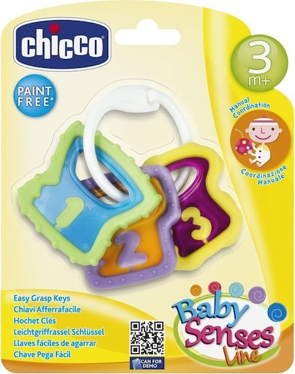 Chicco Teething Key Rattle from Silicone for 3 Months+