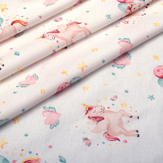 Dimcol Lenjerie De Patut Bebe Pentru Cradle Din Bumbac Alb 80x110cm