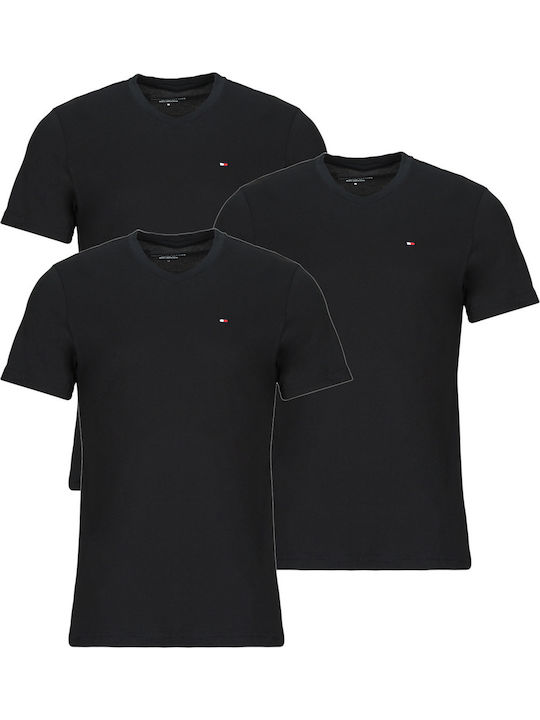 Herren Unterhemden Black 3Packung