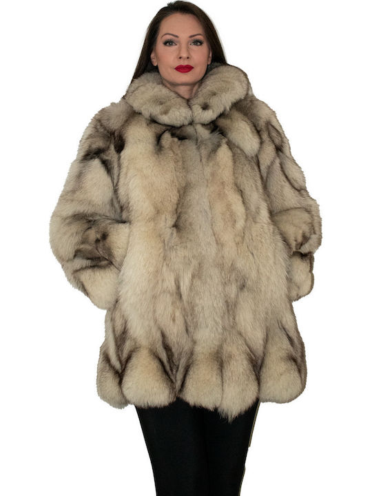 Women's Short Fur Beige