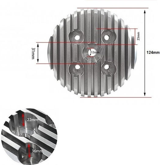 Kit Cap Cilindru Motor Bicicletă Tuning 80cc Model 1