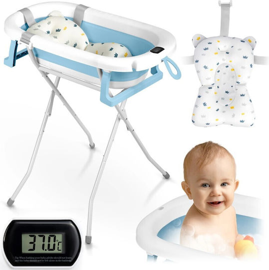 Ricokids Μπανιέρα Μωρού με Βάση με Θερμόμετρο Γαλάζια