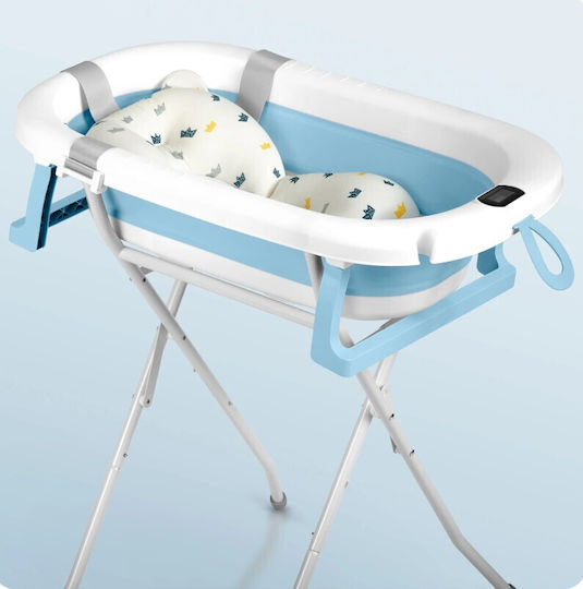 Ricokids Μπανιέρα Μωρού με Βάση με Θερμόμετρο Γαλάζια