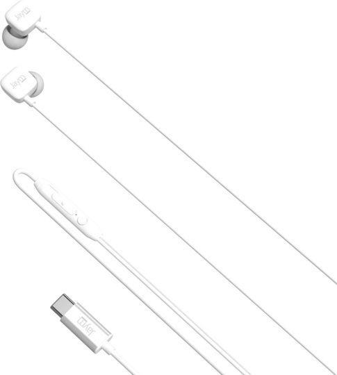 Jaym Usb-c Wired In-ear Earphones Mic Remote Control White