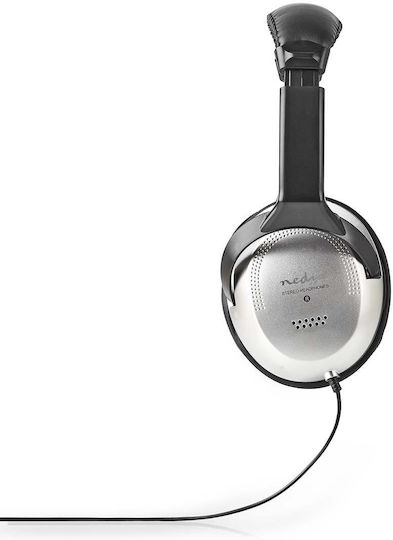 Nedis 3.5mm Wired Headphones Adjustable Headband 2,7m Silver