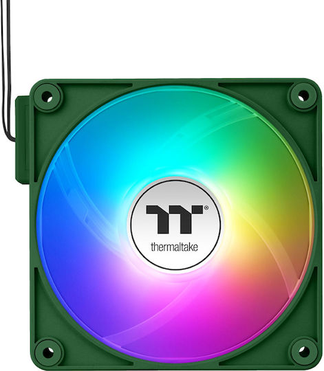 Thermaltake CT140 EX Обратен Перка Вентилатор За Кутия (1800 Оборота / 94.95 CFM) с ARGB Осветление и Свързване 3-Pin / 4-изводна ШИМ 3 бр. Зелен