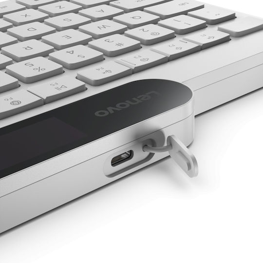 Lenovo 800 Kabellos Bluetooth Nur Tastatur Englisch US Weiß