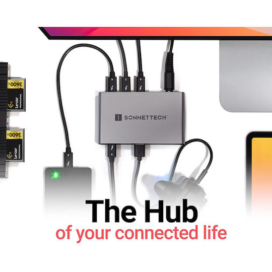 Sonnet Echo 5 Thunderbolt 4 Docking Station με 4K PD και συνδεση 2 Οθονών Γκρι