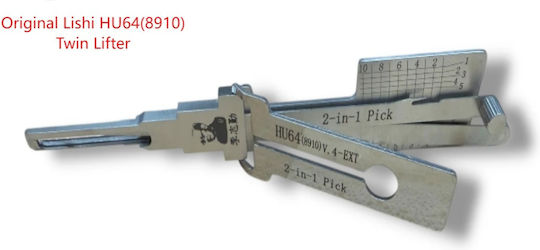 Lishi Car Decoder Hu64 8910 2 În 1 Decoder + Pick Mercedes-Benz Hu64 10-Tăieturi Aprindere Ușă Portbagaj Deblocare