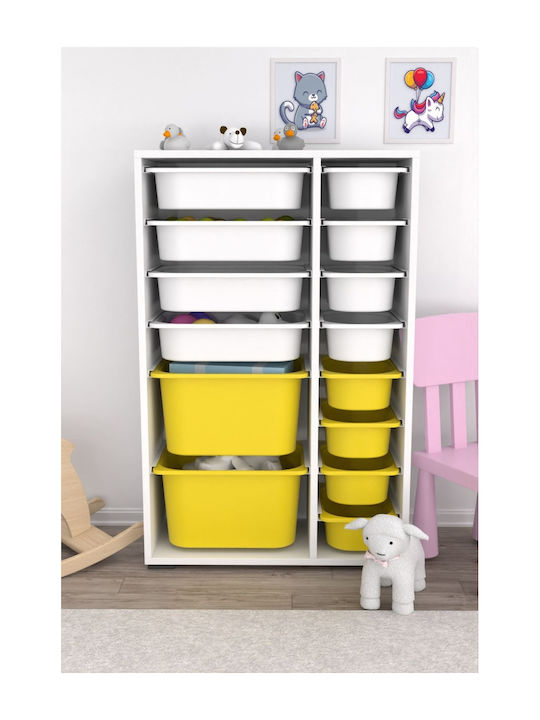 Comodă pentru copii Alb 69.5x30x109buc