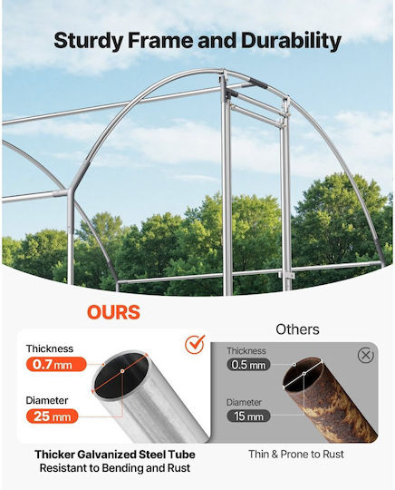 Vevor Metallic Poultry Coop L0.19 x W0.09 x H0.06m