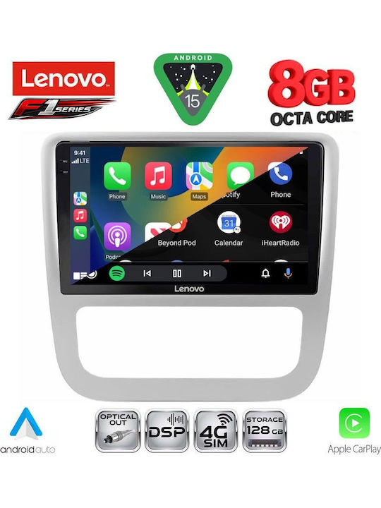 Lenovo Car Audio System for Volkswagen Eos / Scirocco 2006 with Clima (Bluetooth/USB/WiFi/GPS/Apple-Carplay/Android-Auto) with Touch Screen 9"