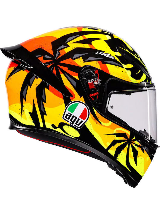 AGV K1 S Tropicrush Black/Orange Κράνος Μηχανής Full Face ECE 22.06 1500gr