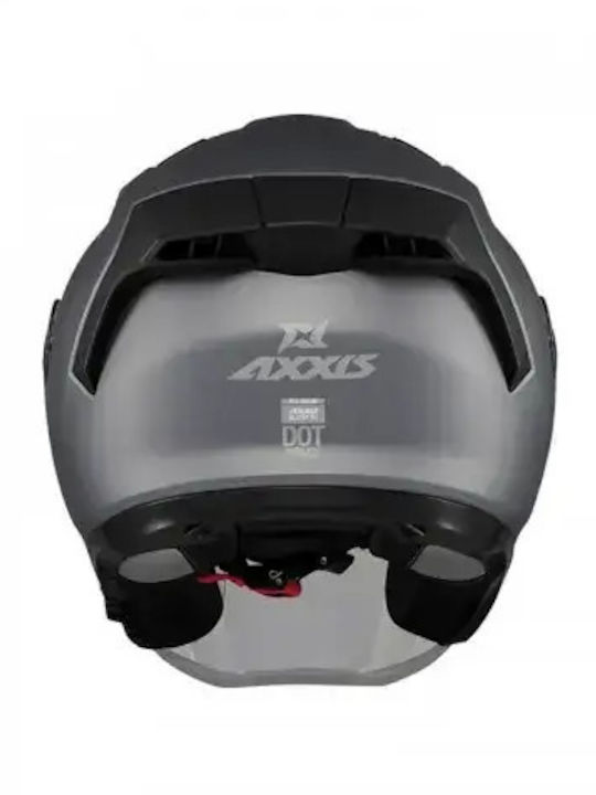 Axxis Blazer SV Titanium Mat Motorcycle Helmet Jet ECE 22.06 1550gr with Sunvisor