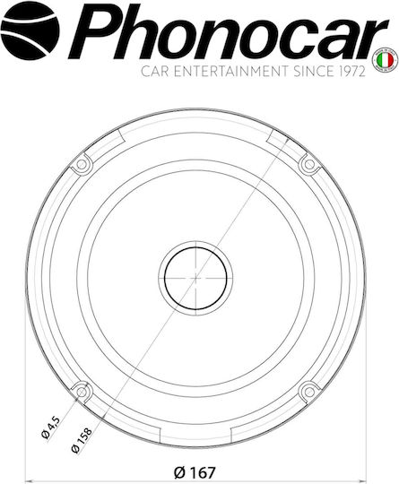 Phonocar Set Auto-Lautsprecher mit 100W RMS (Tieftöner)