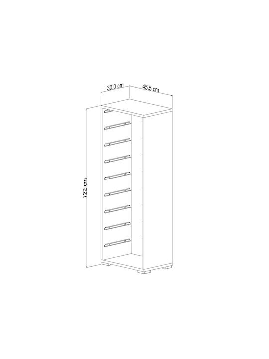 Comodă pentru copii Gri cu 9 sertare 45.5x30x122buc