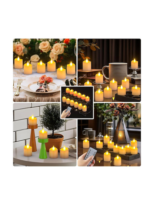 Set 12 Lustră Decorativă Lumânare