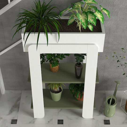 UnicUtil Blumentopfständer Weiß 60cmx24cmx97cmcm.