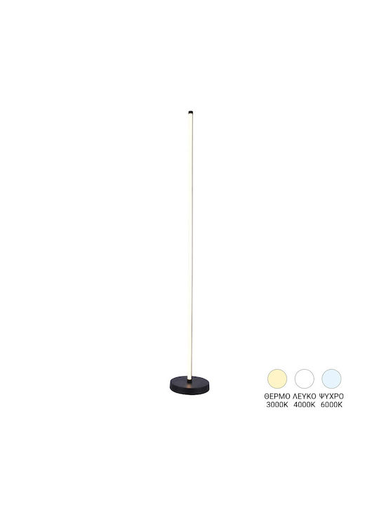 Pakketo Topelia LED Φωτιστικό Δαπέδου Υ140xΜ20εκ. Μαύρο