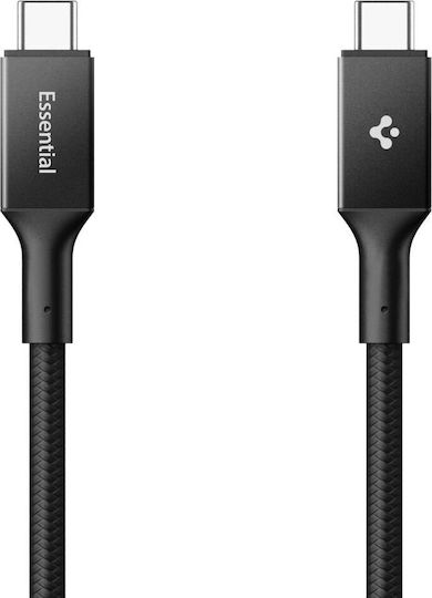 Spigen Braided USB 4 Video Cable USB-C male - USB-C 240W PD Μαύρο 1.5m ACA10423