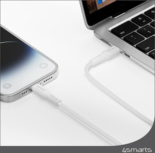 4Smarts USB-C zu Lightning Kabel 30W Weiß 1.5m (465592)