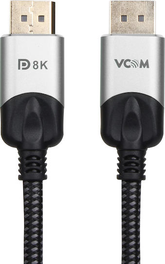 VCOM Cable DisplayPort male - DisplayPort male 5m Μαύρο
