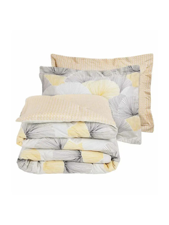 Das Home Sheet Sets King Size 260x280cm. Happy Grey, Ochre 4pcs