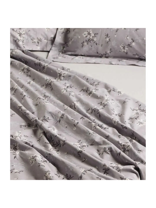 Das Home Happy Σετ Σεντόνια King Size 260x280εκ. Grey, Taupe (4τμχ)