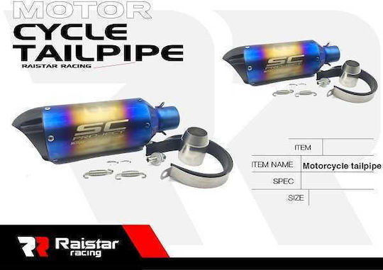 Motorcycle Exhaust End Pipe Sc-project 35cm R-mg0601-b2 320001