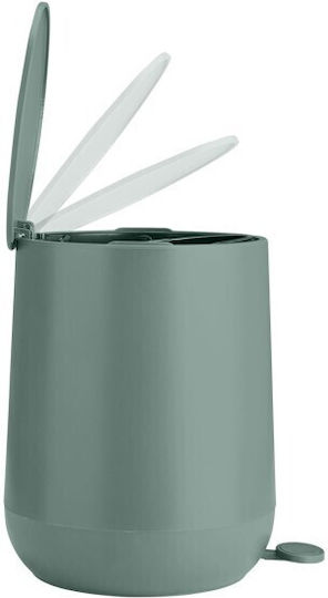 Estia Fjord Plastic Bathroom Basket Soft Close 5lt Green