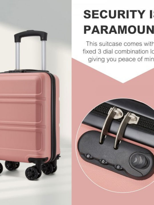 Miss Lulu Cabin Hard Travel Suitcase Nude with 4 Wheels Height 45cm