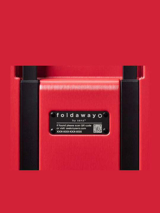 Senz° Carry On Trolley Μεγάλη Βαλίτσα Ταξιδίου Passion Red με 4 Ρόδες