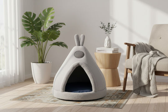 Dog Cat Bed Zola Soft Material Comfortable Cushion 45 X 45 X 42 Cm Gray