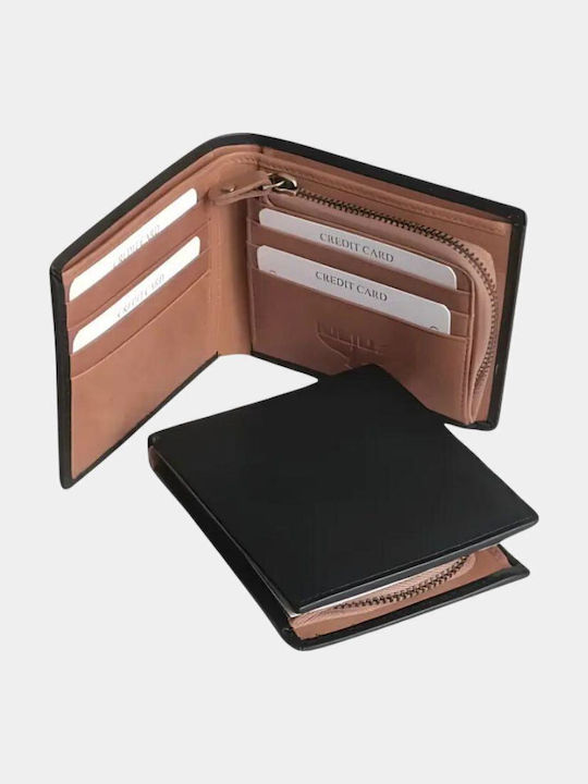 Кожен Мъжки Портфейл с RFID Черен