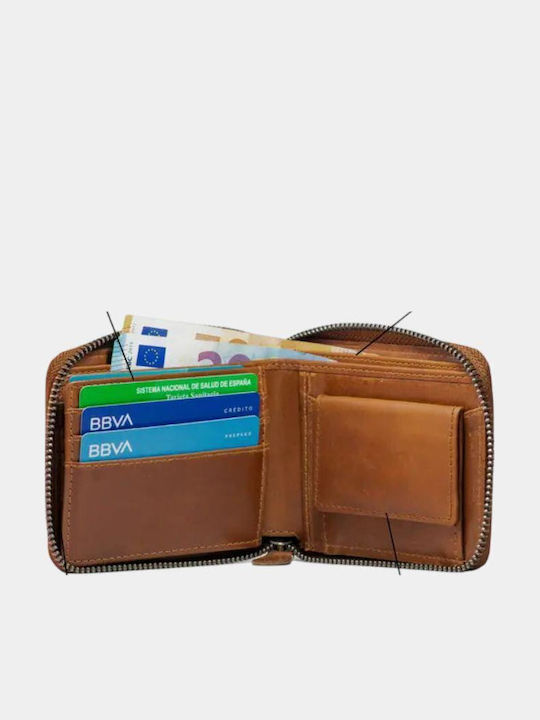 Leder Herren Geldbörse Klassisch mit RFID Braun