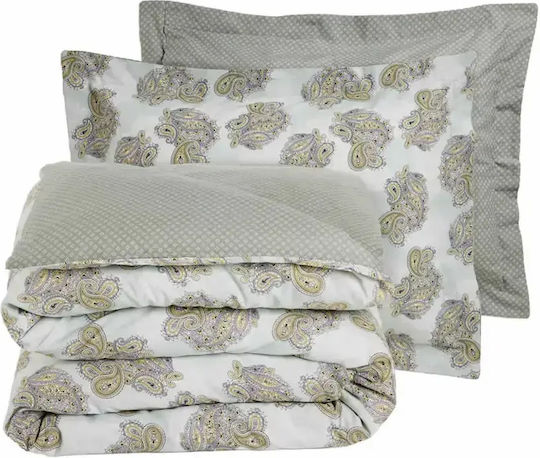 Das Home Cotton Duvet Cover Set 220x240cm Super King with 2 Pillowcases Happy Mint