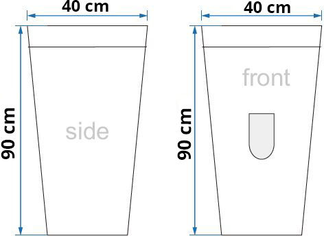 Piccadilly Επικαθήμενος Νιπτήρας Πορσελάνης 40x40x90cm Κρέμ Piccadilly Επικαθήμενος Νιπτήρας Πορσελάνης 40x40x90cm Κρέμ