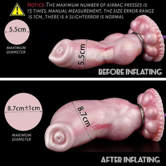 Kinksters Ρεαλιστικό Dildo Φουσκωτό Ροζ