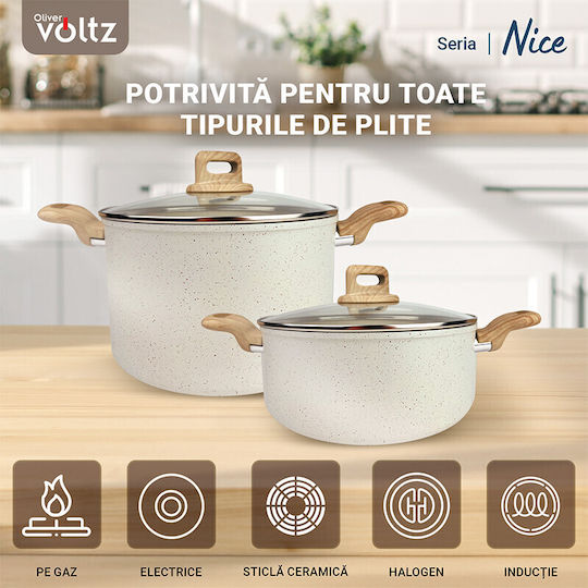 Voltz Nice Βαθιά Κατσαρόλα από Αλουμίνιο 6.8lt / 28cm