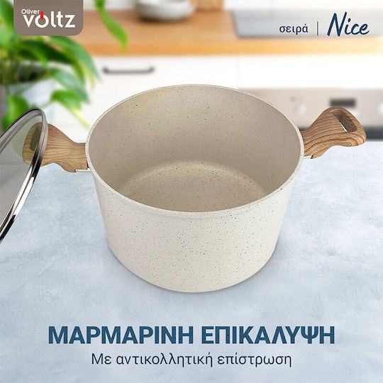 Voltz Красива Дълбока Тенджера от Алуминий 4.7л / 24см